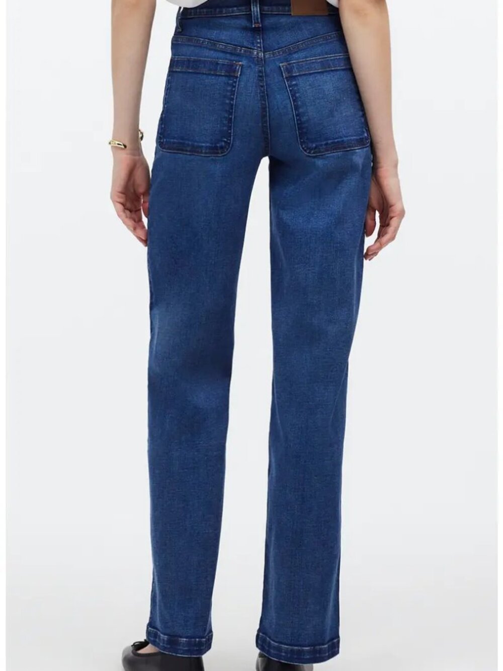 Madewell Emmett Patch Pocket Wide Leg Jean Blue Size 29 Petite - Picture 6 of 10